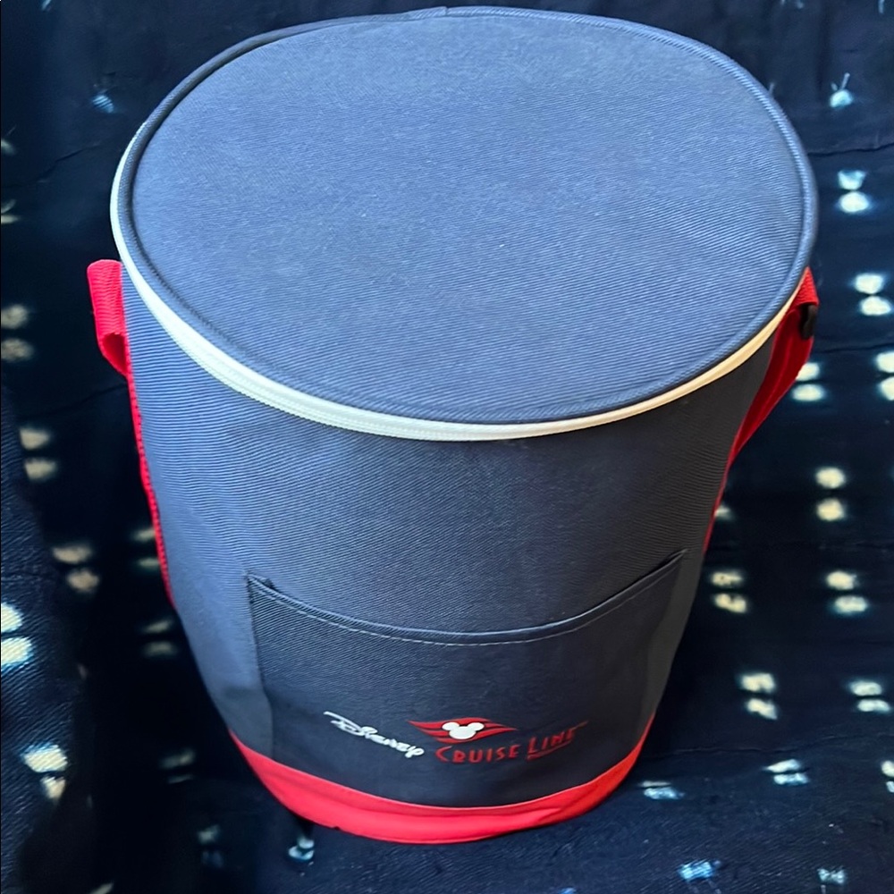 Disney Cruise Line Gray and Red Cooler Bag